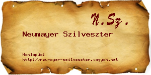 Neumayer Szilveszter névjegykártya