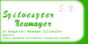 szilveszter neumayer business card